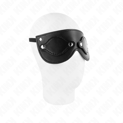 Maschera in similpelle KINK con copri occhi rimovibile, misura 22x9 cm, design elegante e comfort per il comfort e l'estetica
