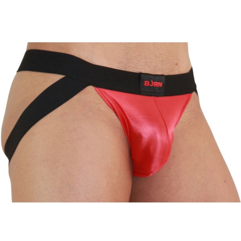 Scarpe Burn Jock Rosso/Nero S con dettagli in nero e rosso, vista laterale con suola e tomaia in tessuto sportivo.