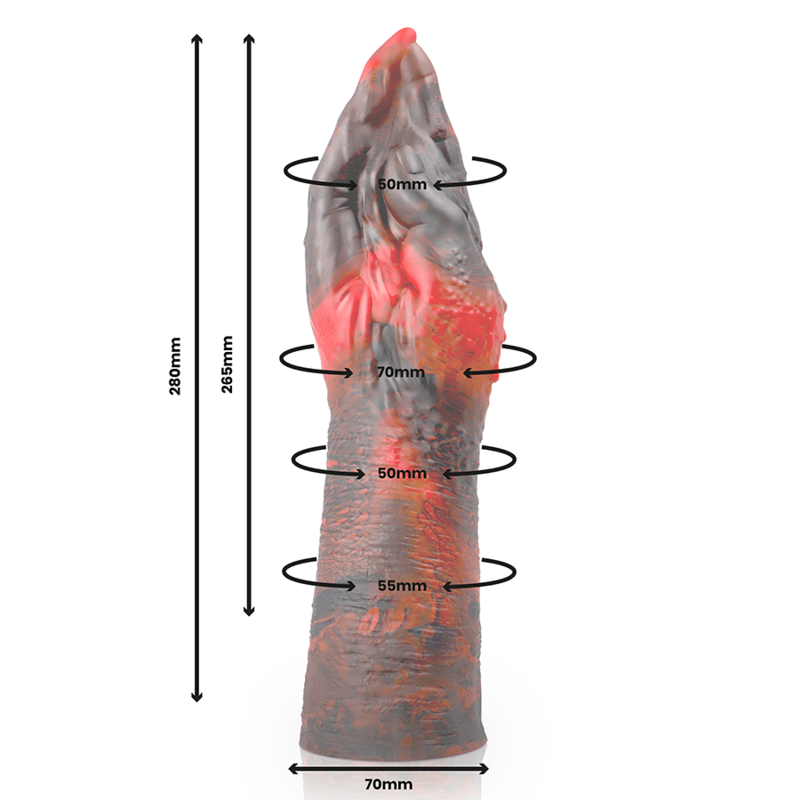 Dildo malvagio Demone Lilith di EPIC, design dettagliato e realistico, in silicone nero, perfetto per giochi di ruolo e piacere.