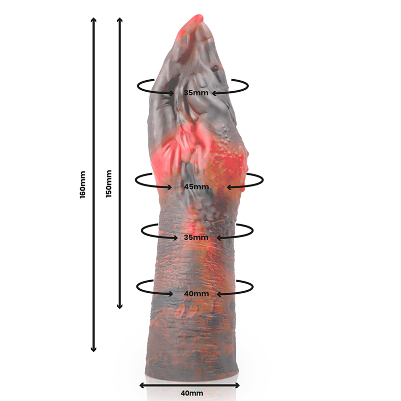 Dildo EPIC Lilith diavolo demone, morbido e realistico, con dettagli intricati, ideale per giochi erotici e stimolazione.