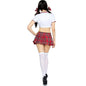 LEG AVENUE - COSTUME CLASSICO MISS COLLEGIATE ROSSO/BIANCO S/M