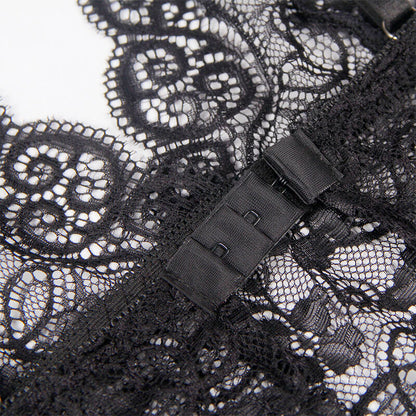 SUBBLIME - 953928 CAMICIA DA NOTTE IN SETA E PIZZO + SLIP NERO L/XL