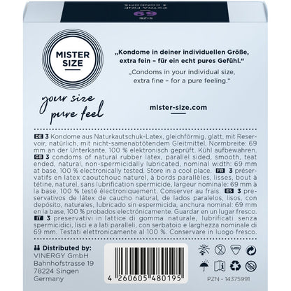 MISTER SIZE - PRESERVATIVI TAGLIA XXXL 69 MM (3 UNITÀ)
