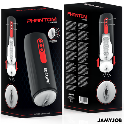 JAMYJOB - MASTURBATORE VAGINALE AUTOMATICO PHANTOM 5 MODALITÀ DI ASPIRAZIONE E SPINTA