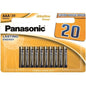 PANASONIC - BATTERIA ALCALINA BRONZO AAA LR03 BLISTER*20