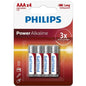 PHILIPS - BATTERIA ALCALINE AAA LR03 BLISTER*4