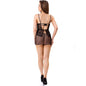 LIVCO CORSETTI FASHION - CIELO LC 20211 CHEMISE + PERIZOMA NERO S/M