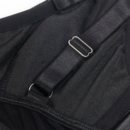 SUBBLIME - 955236 REGGISENO BONDAGE NERO CON GIARRETTIERA SET S/M