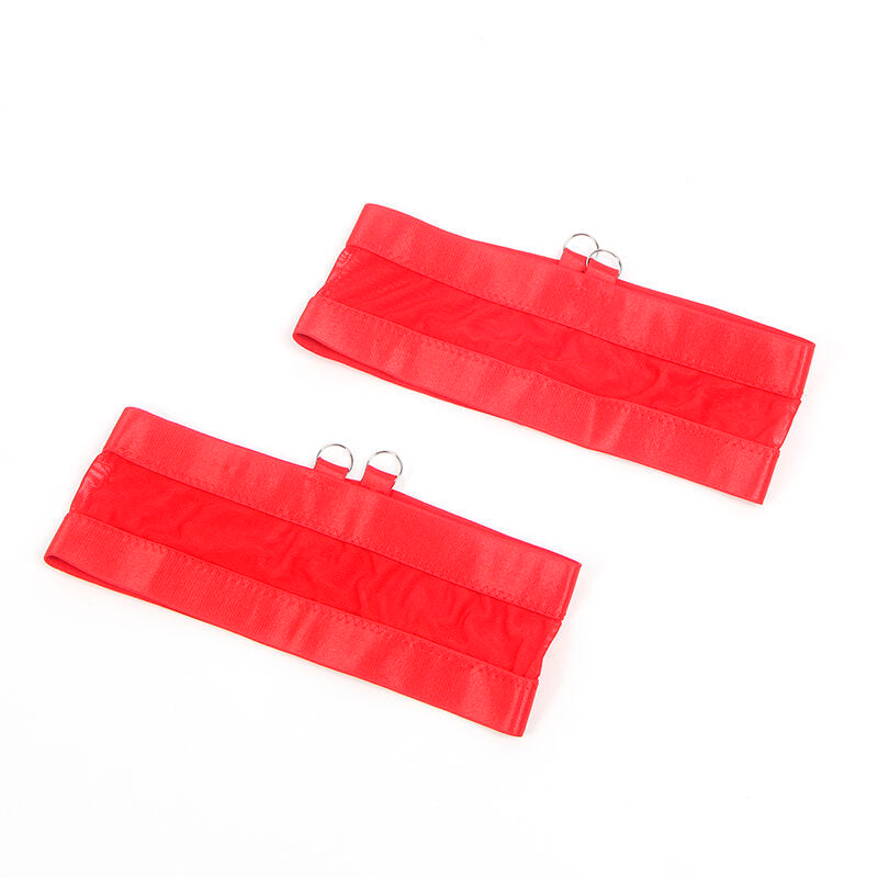 SUBBLIME - 955267 REGGISENO BONDAGE ROSSO CON GIARRETTIERA L/XL
