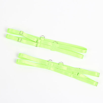 SUBBLIME - 955311 COMPLETO REGGISENO CON PIZZO E LINEE GIARRETRICI VERDE E BLU S/M