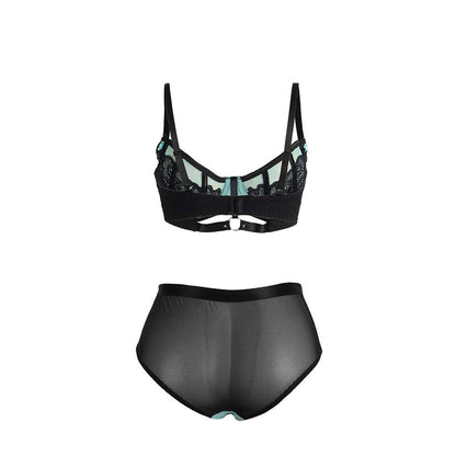 SUBBLIME - 955557 SET REGGISENO IN VERNICE VERDE CON CERNIERA S/M