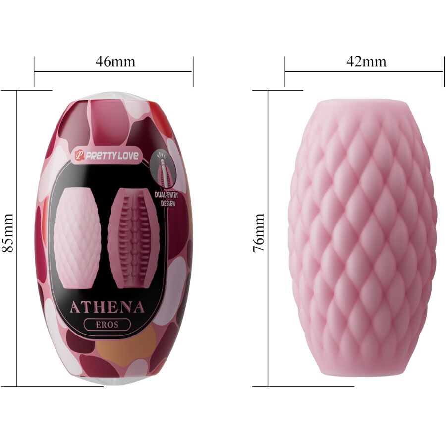 PRETTY LOVE - ATHENA EROS SILICONE MASTURBATORE MASCHILE ROSA