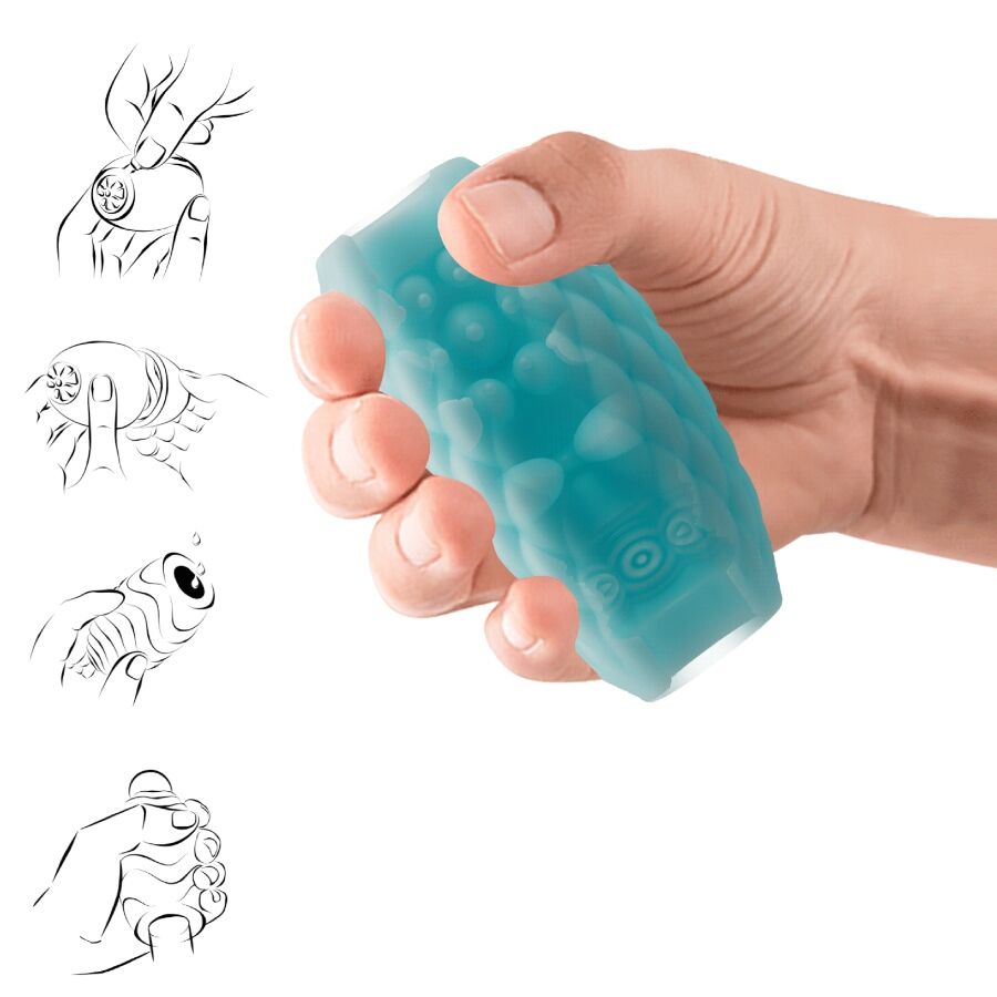 PRETTY LOVE - ATHENA EROS SILICONE MASTURBATORE MASCHILE AZZURRO CIELO