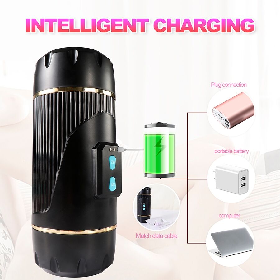 SHEQU - KAY DOPPIO MASTURBATORE CON DOPPIA BOCCA E VIBRAZIONE DELLA VAGINA