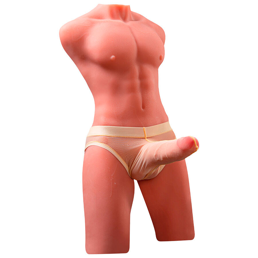 XISE - JASON MEZZO CORPO TORSO MASCHILE REALISTICO CON SPINTA E VIBRAZIONE 55 CM