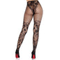 LEG AVENUE - CALZE IN PIZZO DAHLIA CON DETTAGLIO A RETE NERE