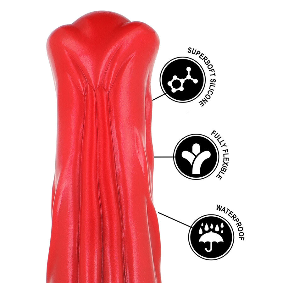 Dildo EPIC Aethon Glow di marca EPIC, con superficie luminosa e design realistico, visibile in questa immagine.