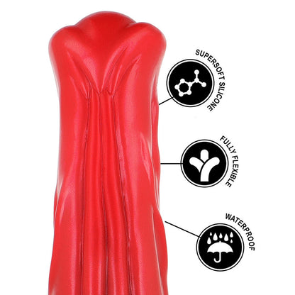Dildo EPIC Aethon Glow di marca EPIC, con superficie luminosa e design realistico, visibile in questa immagine.