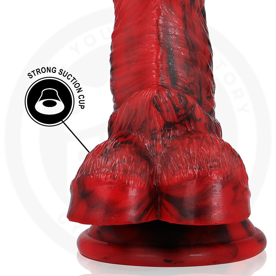 Dildo Vulcanus Notte Drago di Epic: dettagli realistici, superficie liscia, colore scuro e design ispirato a un drago.