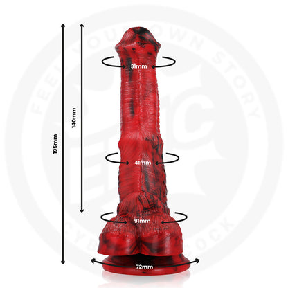 Dildo Vulcanus Notte Drago di Epic, dettagli realistici e design elegante, ideale per piacere personale e stimolazione.