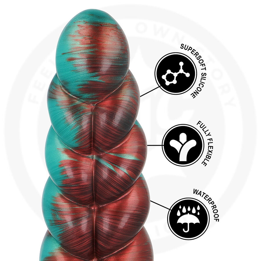 Dildo EPIC Zirion Aridfire in silicone con dettagli realistici e forma ergonomica, ideale per piacere e stimolazione personale