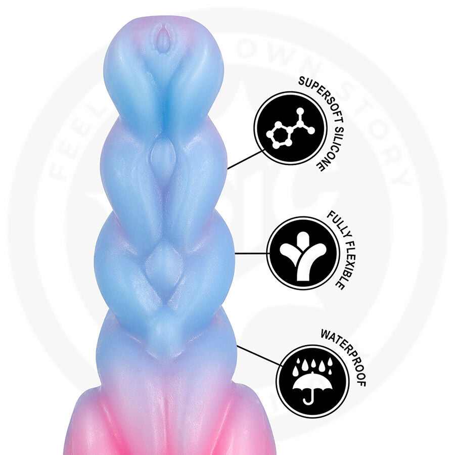 Dildo EPICO Rheona Dawn in silicone, dettagli realistici, con base stabile e superficie liscia per piacere e stimolazione.