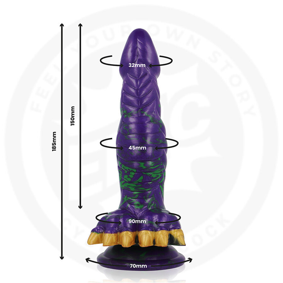 Dildo Crocotta Mystic Aurora di EPIC, dettagli colorati e texture realistica, ideale per il piacere e la stimolazione.