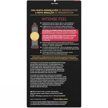 SKYN - PRESERVATIVO TEXTURED INTENSE FEEL CON DESIGN ONDULATO 10 UNITÀ
