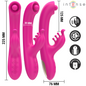 INTENSE - CHRISTINA VIBRATORE MULTIFUNZIONE RABBIT 22,5 CM ROSA
