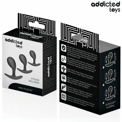 ADDICTED TOYS - SET DI 3 TAPPI ANALI MODELLO 3