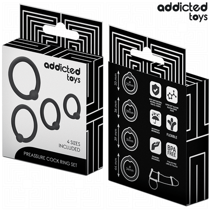 ADDICTED TOYS - SET DI ANELLI IN SILICONE A PRESSIONE
