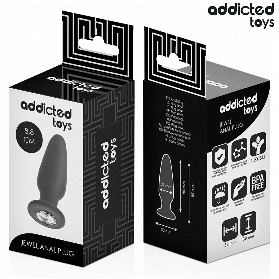 ADDICTED TOYS - PLUG ANALE CON GIOIELLO TAGLIA S 8,8 CM