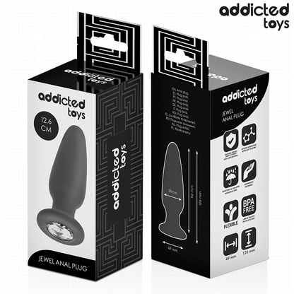 ADDICTED TOYS - PLUG ANALE CON GIOIELLO TAGLIA L 12,6 CM