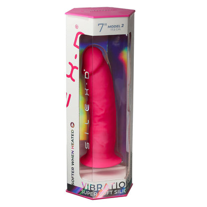 SILEXD - MODELLO PENE REALISTICO 2 ROSA + TELECOMANDO LRS 17 CM