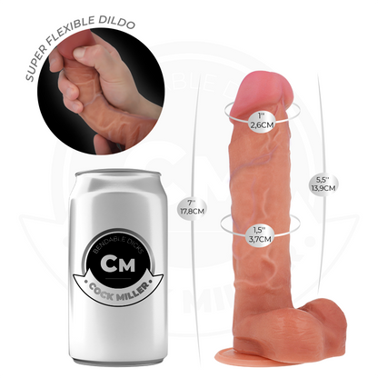 COCK MILLER - DILDO ARTICOLABILE IPERREALISTICO 17,8 CM