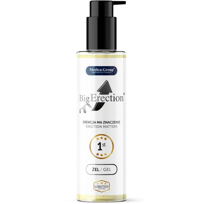 Gel intimo MEDICA GROUP per erezioni grandi, bottiglia da 150 ml, con etichetta visibile e flacone in primo piano.