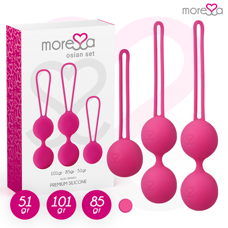 MORESSA - SET OSIAN PREMIUM SILICONE PINK (Osian One - 51 g | Osian Two - 101 g | Osian Three 85 g)