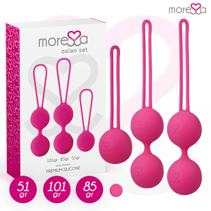 MORESSA - SET OSIAN PREMIUM SILICONE PINK (Osian One - 51 g | Osian Two - 101 g | Osian Three 85 g)