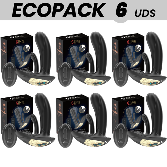 ECOPACKS 6 UNITÀ - VIBRATORE INDOSSABILE IBIZA CON STIMOLAZIONE DEL PUNTO G E DEL CLITORIDE CON TELECOMANDO