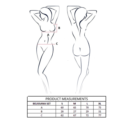 PASSION - BELISSANA REGGISENO + PERIZOMA BIANCO L/XL