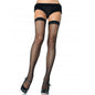 LEG AVENUE - CALZE A RETE DI NYLON NERO