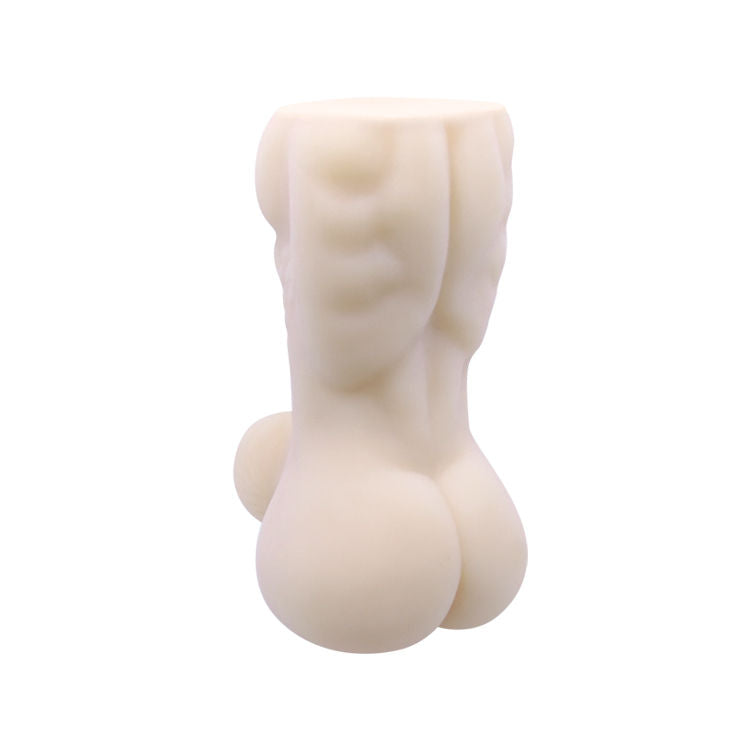 Mini masturbatore maschile BAILE BACK SPIRIT di BAILE FOR HIM, in silicone nero con dettagli realistici e compatto design.