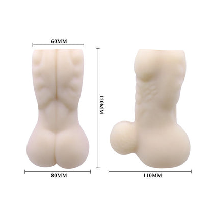 Mini masturbatore da uomo BAILE Back Spirit di BAILE FOR HIM, dettagli realistici e design compatto per piacere e comfort.