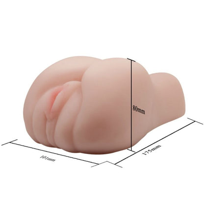 Maschera masturbatore vaginale 3D Passion Lady di BAILE FOR HIM, dettaglio realistico e morbido in silicone.