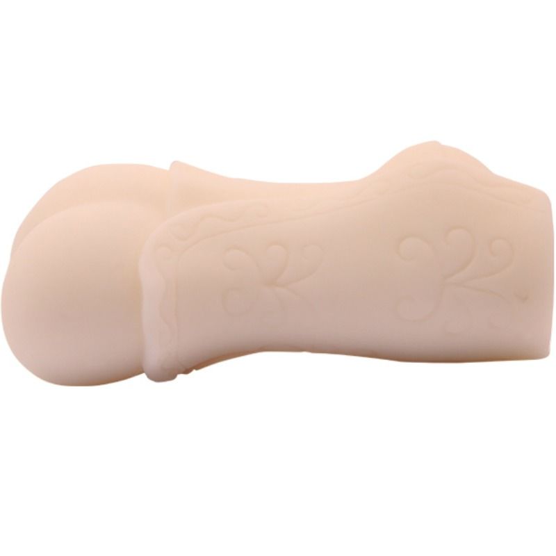 Masturbatore donna CRAZY BULL in silicone con pelle, dettagli realistici, mostra il design interno e la superficie esterna.