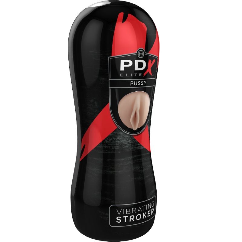 Stimolatore vibrante PDX ELITE Stroker della Figa, dettagli realistici e texture morbida per piacere intenso