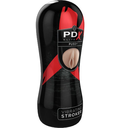 Stimolatore vibrante PDX ELITE Stroker della Figa, dettagli realistici e texture morbida per piacere intenso