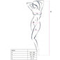 PASSION - WOMAN BS024 BODYSTOCKING BIANCO TAGLIA UNICA