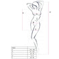 PASSION - WOMAN BS025 BODYSTOCKING ABITO BIANCO STILE TAGLIA UNICA