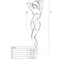 PASSION - WOMAN BS026 BODYSTOCKING ABITO BIANCO STILE TAGLIA UNICA